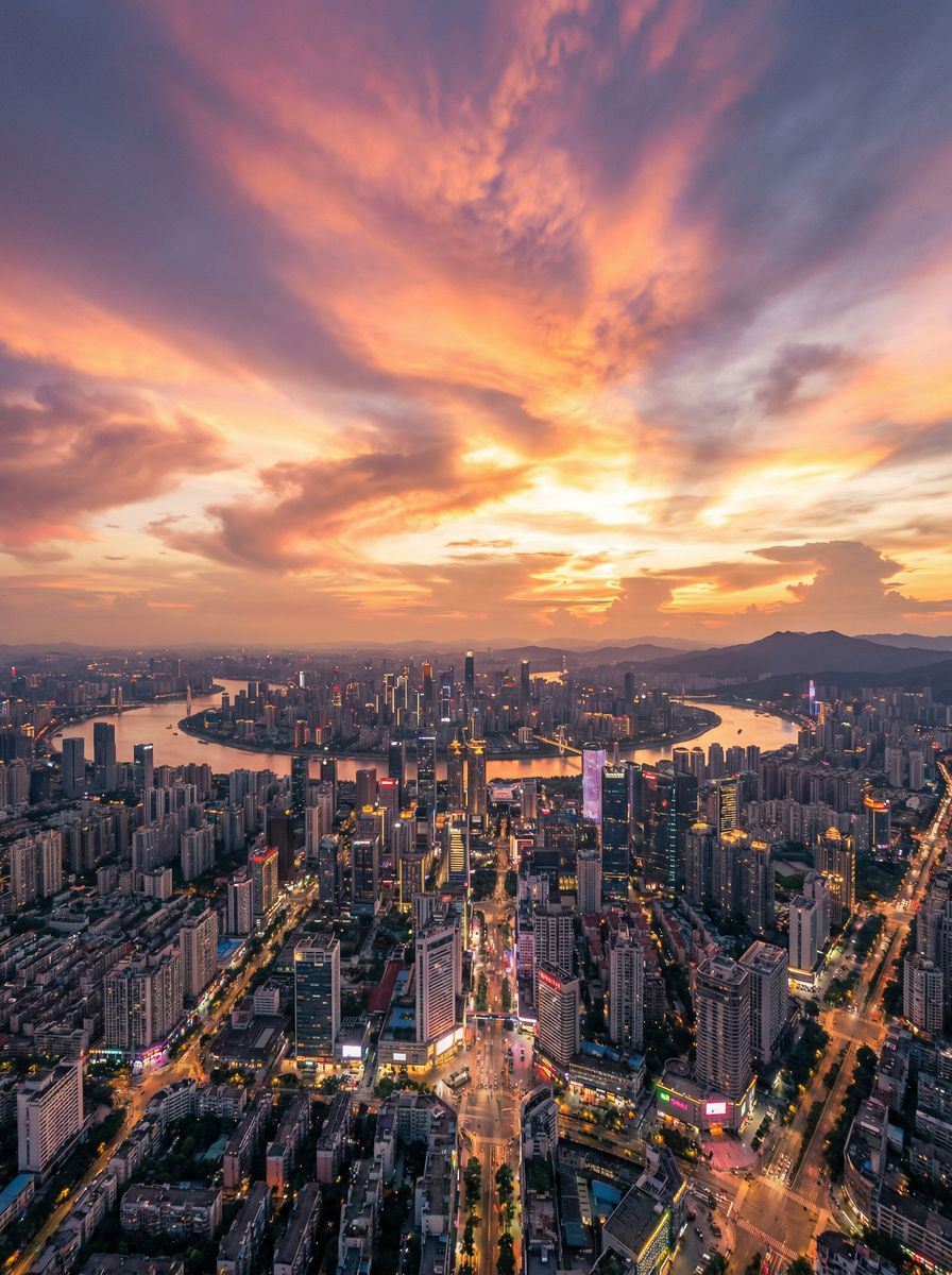 抖音揭秘航拍城市风光视频